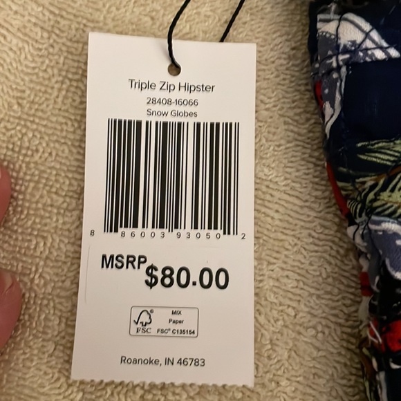 Vera Bradley Triple Zip Hipster NWT - Picture 11 of 11